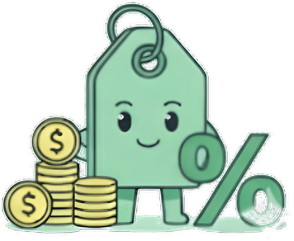 ShoppingScraper mascot with coins