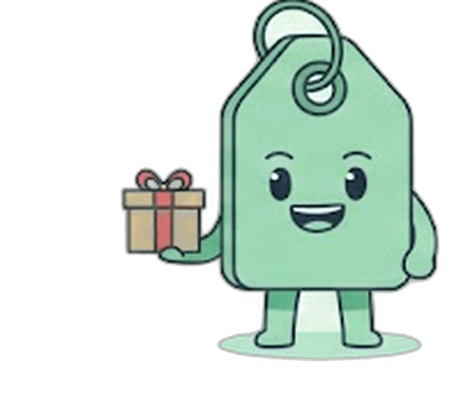 ShoppingScraper mascot with gift